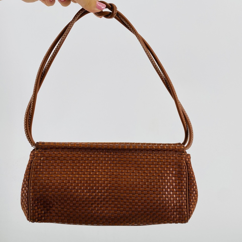 The Sak Shoulder Bag Brown Woven Leather Boho